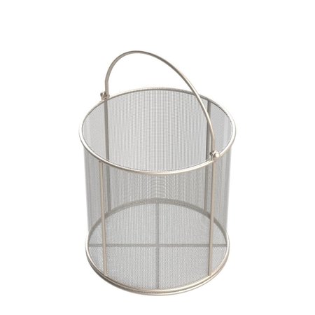 ANYSIZEBASKET Round Wire Mesh Basket: 8Dia. x 8H, 304 SS, 3/16 Rod Frame, Mesh: 8 x .047 TMT-080RND080-C08S
